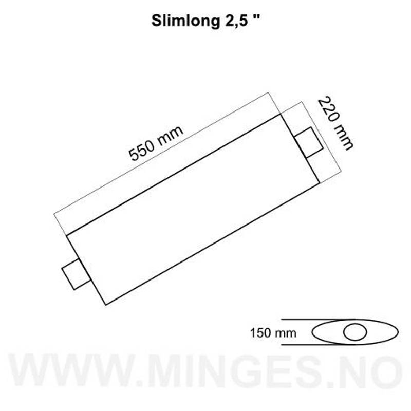EKSOSPOTTE SLIMLONG 2,5''